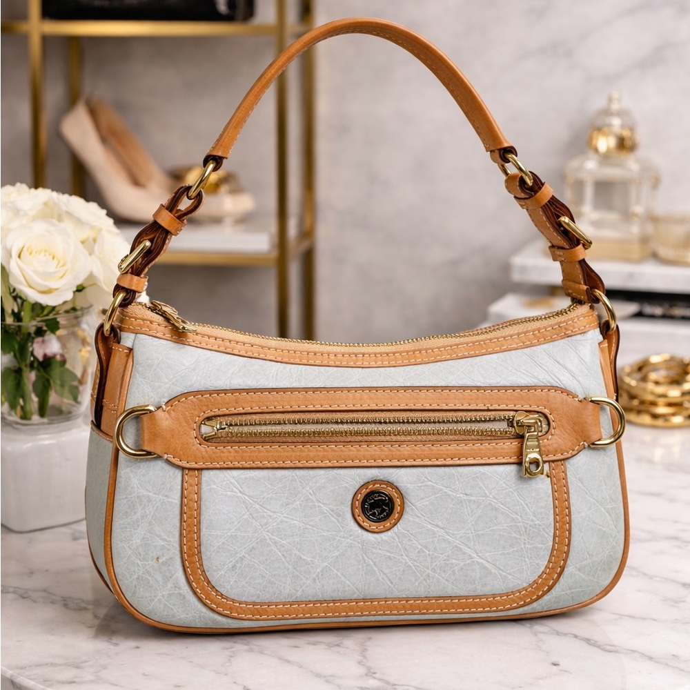 Hunting World Vintage Hobo Bag Light Green Leather